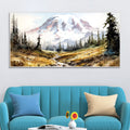 Scenery of Mountain Stream Canvas Wall Painting DECORMANTRA