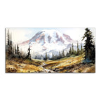 Scenery of Mountain Stream Canvas Wall Painting DECORMANTRA