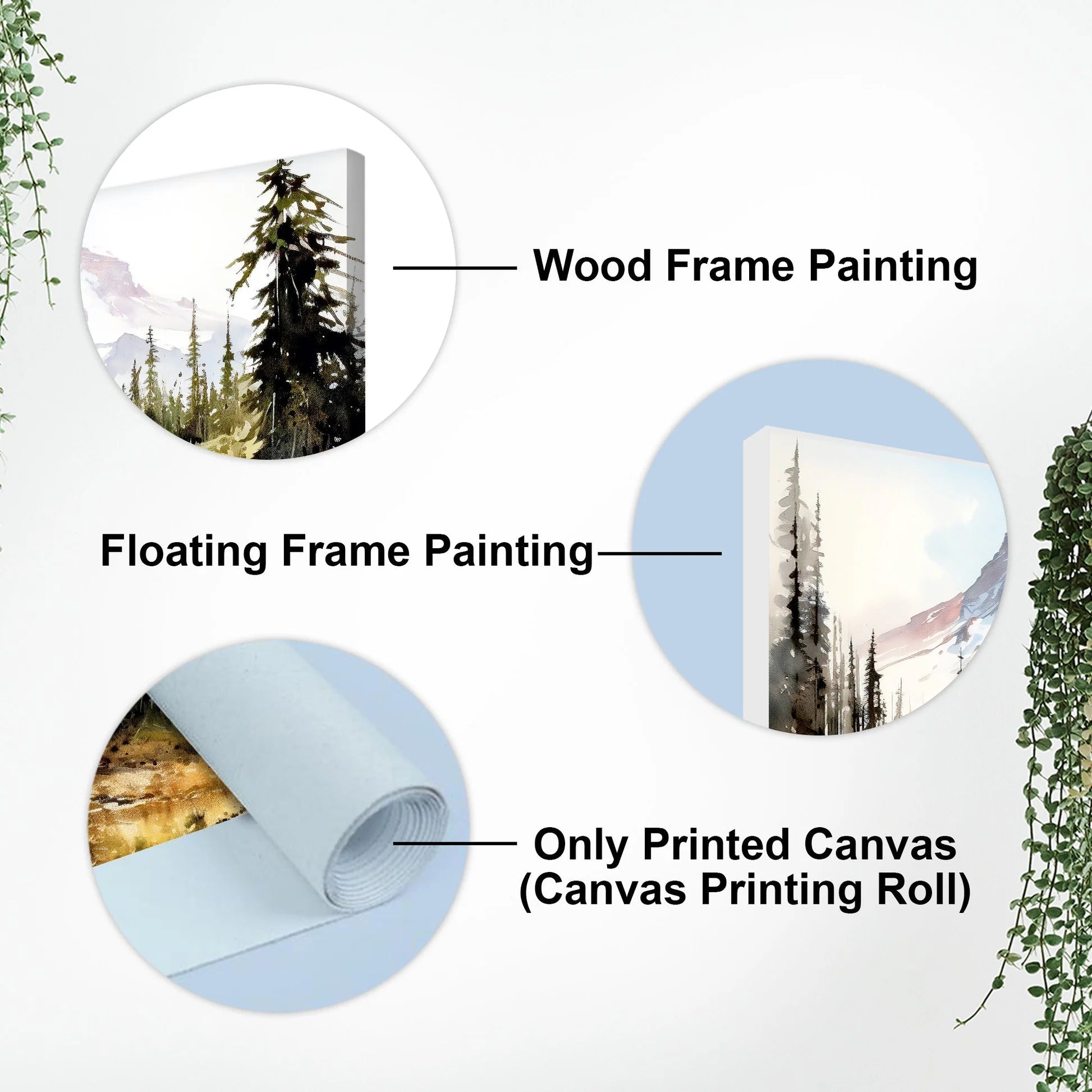 Scenery of Mountain Stream Canvas Wall Painting DECORMANTRA