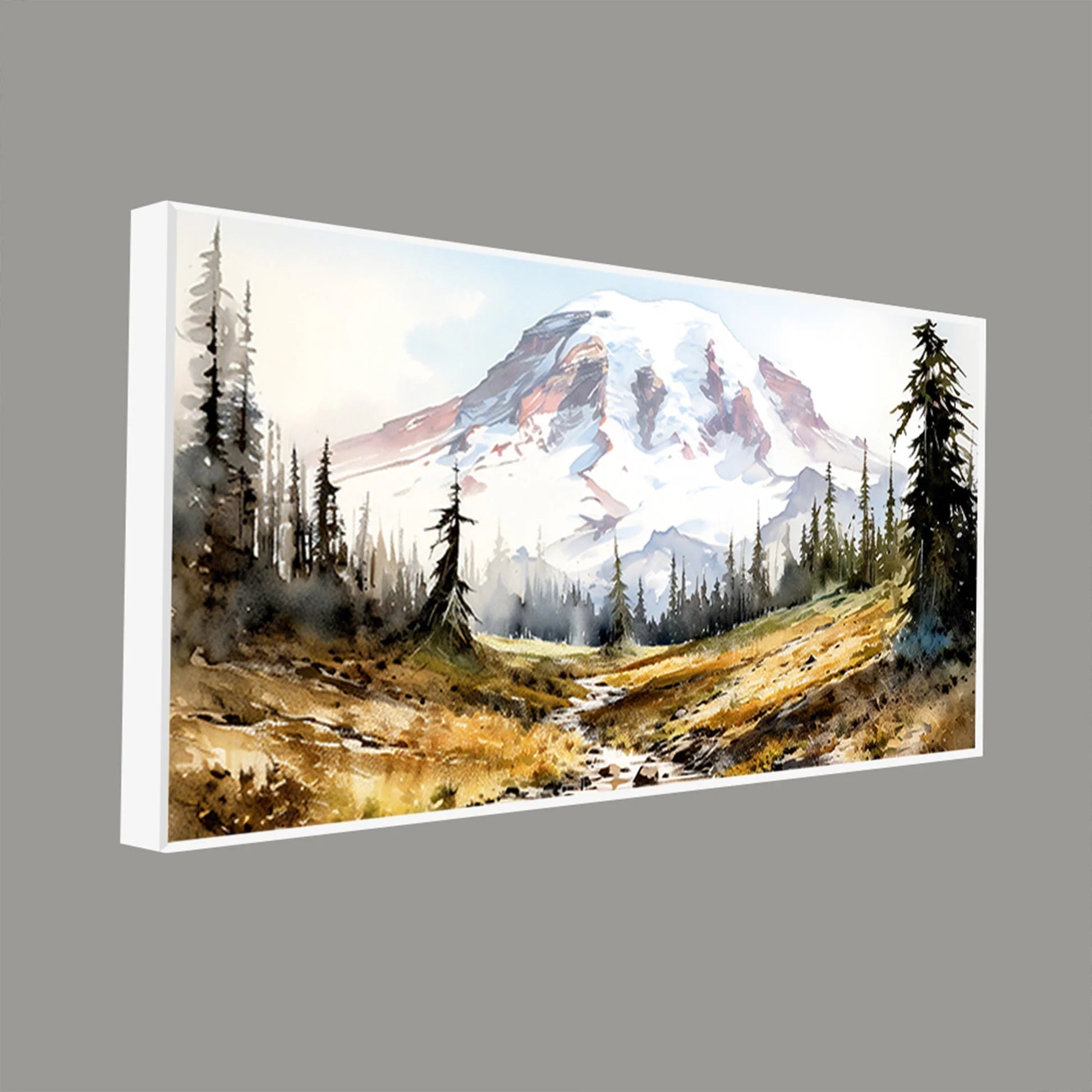 Scenery of Mountain Stream Canvas Wall Painting DECORMANTRA