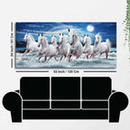 Seven Horses Running at Night Wall Painting DECORMANTRA