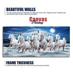 Seven Horses Running at Night Wall Painting DECORMANTRA