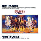 Seven Horses Running in Field Canvas Wall Painting DECORMANTRA