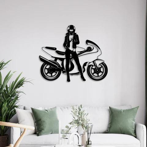 Sports Bike Metal Wall Art - Decor Mantra 