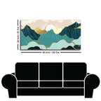 Sunrise Abstract Mountains Canvas wall Painting DECORMANTRA