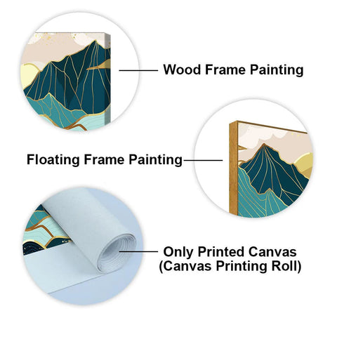 Sunrise Abstract Mountains Canvas wall Painting