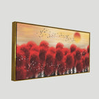 Sunset With Red Tree Premium Canvas Wall Painting DECORMANTRA