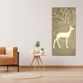Swamp Deer in Forest Premium Canvas Wall Painting DECORMANTRA