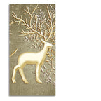 Swamp Deer in Forest Premium Canvas Wall Painting DECORMANTRA