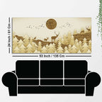 Swamp Deer in Forest Premium Wall Painting DECORMANTRA