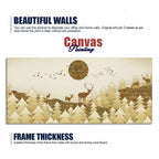 Swamp Deer in Forest Premium Wall Painting DECORMANTRA