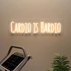 Cardio Is Hardio Text Neon LED Light DECORMANTRA