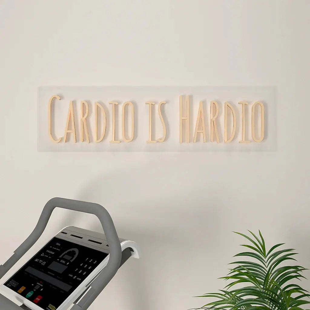 Cardio Is Hardio Text Neon LED Light DECORMANTRA