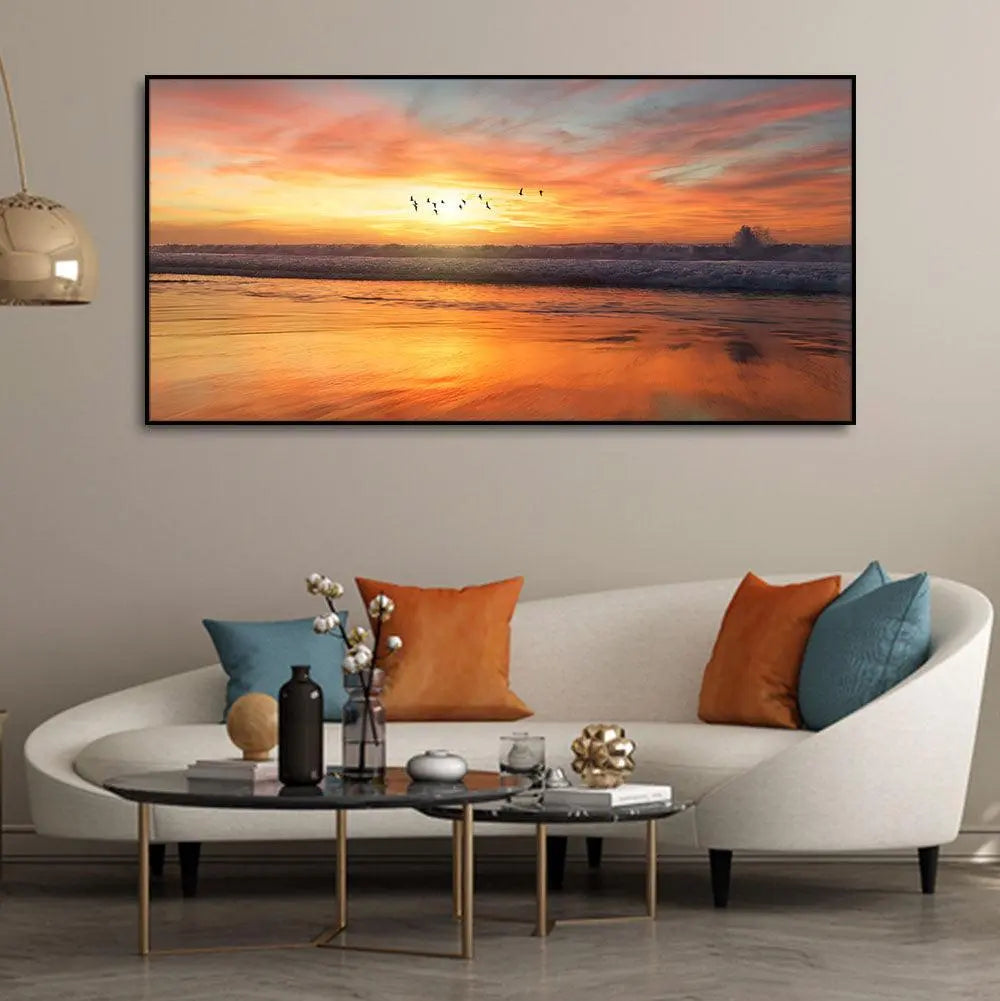 Canvas Wall Painting of Beautiful Sunset - Decor Mantra 