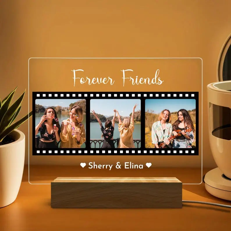 Custom Night Light Best Friend Gifts, Soul Sister Plaque Christmas Gift, Birthday Gift for Her, Personalized Photo Sign, Personalized Gifts - Harshita Craft