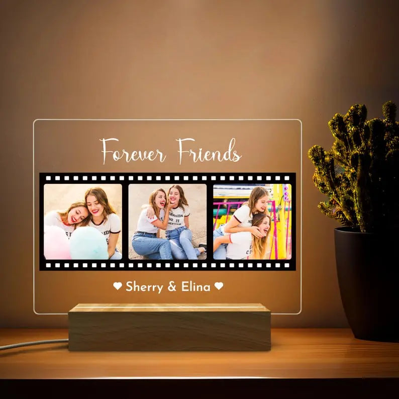 Custom Night Light Best Friend Gifts, Soul Sister Plaque Christmas Gift, Birthday Gift for Her, Personalized Photo Sign, Personalized Gifts - Harshita Craft