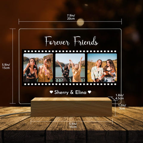 Custom Night Light Best Friend Gifts, Soul Sister Plaque Christmas Gift, Birthday Gift for Her, Personalized Photo Sign, Personalized Gifts