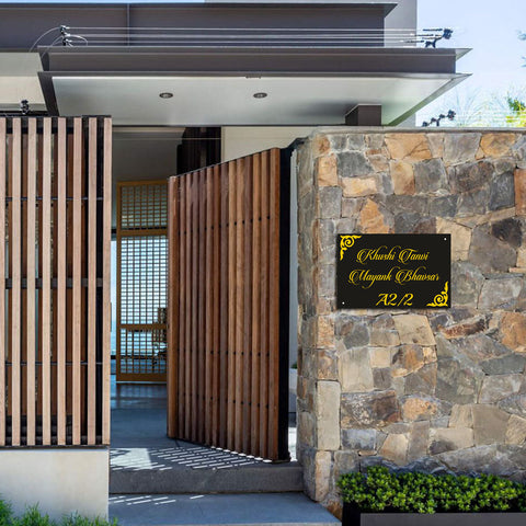 Acrylic Wall Name Plate with Engraving - Modern Design for Any Setting