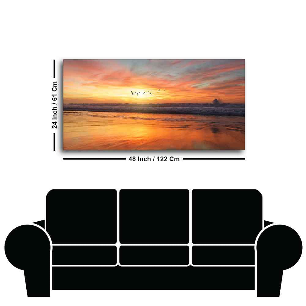 Canvas Wall Painting of Beautiful Sunset - Decor Mantra 
