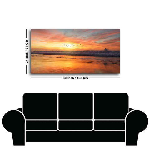 Canvas Wall Painting of Beautiful Sunset - Decor Mantra 