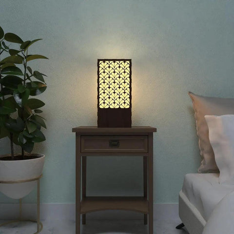 Wooden Night Light Modern Look Table Lamp for Home Decor - Decor Mantra 