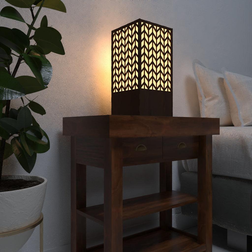 Arrow Pattern Table Lamp Shadow Night Light For Home Decoration - Decor Mantra 