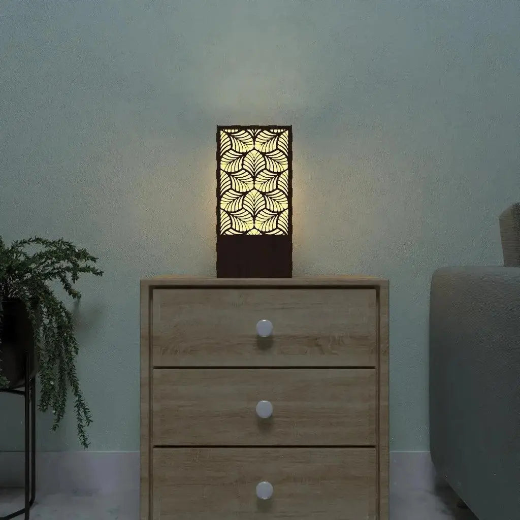 Leaf Designer Wooden Night Lamp Modern Table Light for Home Decor - Decor Mantra 