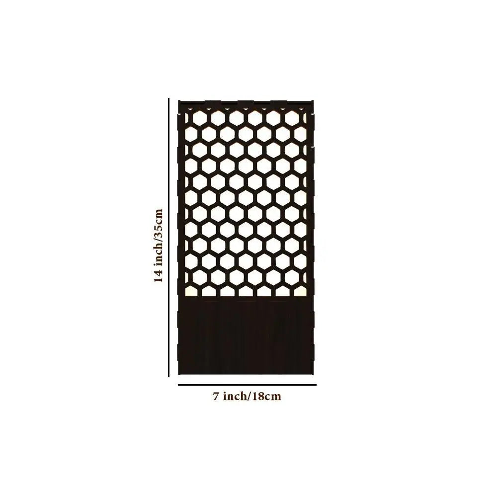 Beautiful Modern Look Wooden Night Light Honey Comb Pattern Table Lamp for Home Decor - Decor Mantra 