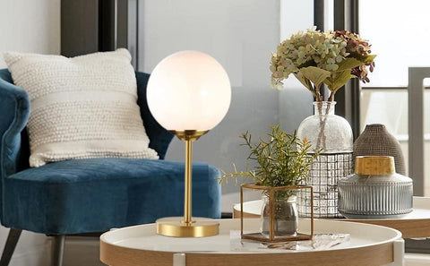 Golden Globe Table Lamp Design - Decor Mantra 