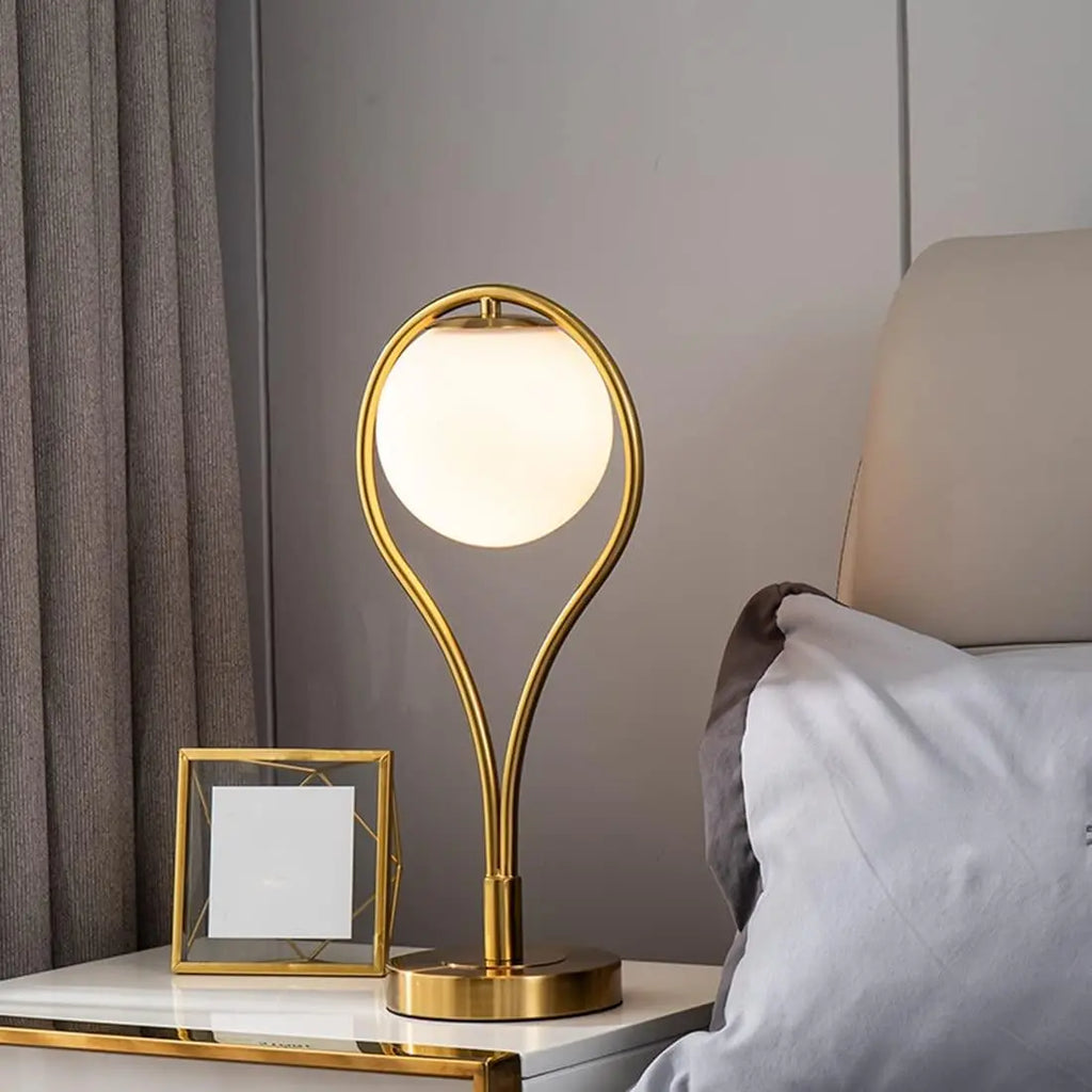 Elegant Golden Lamp with Water Droplet Design - Decor Mantra 
