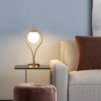 Elegant Golden Lamp with Water Droplet Design - Decor Mantra 