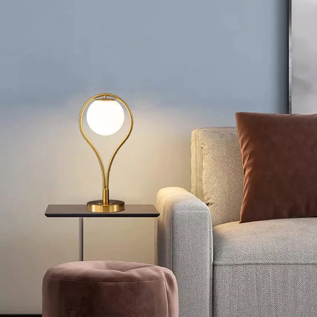 Elegant Golden Lamp with Water Droplet Design - Decor Mantra 