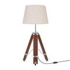 Stylish Tripod Table Lamp with Wood and Steel - Decor Mantra 