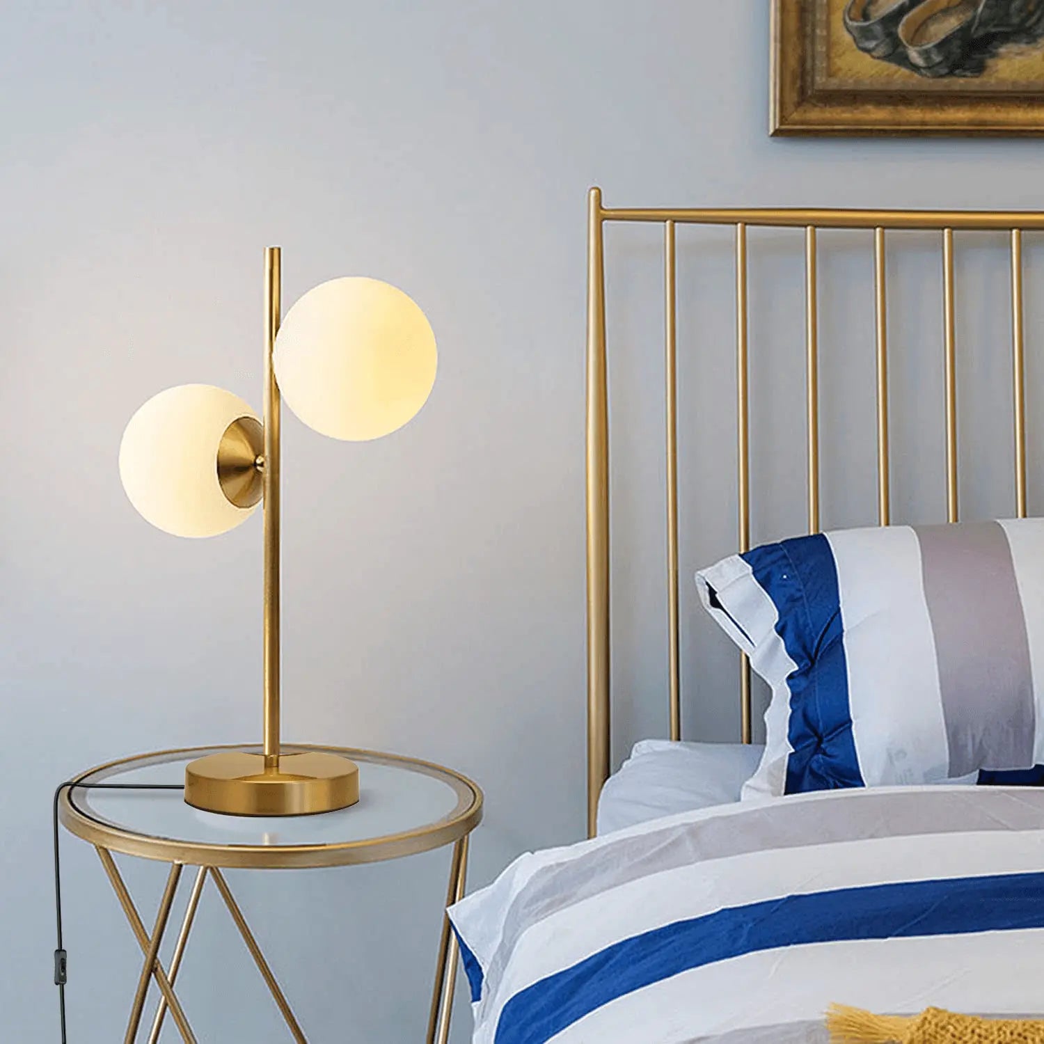Luxurious Golden Double Globe Lighting - Decor Mantra 