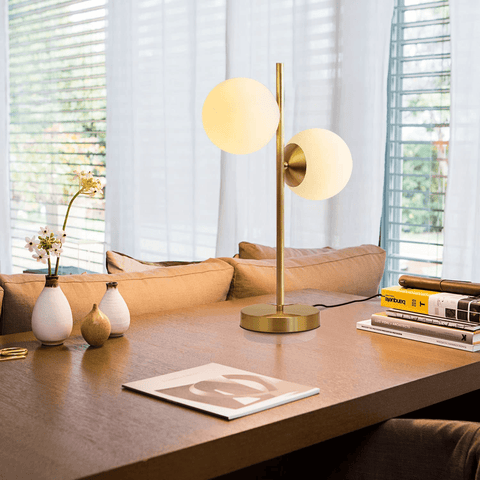 Luxurious Golden Double Globe Lighting - Decor Mantra 