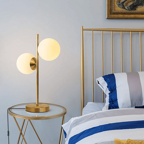 Luxurious Golden Double Globe Lighting - Decor Mantra 