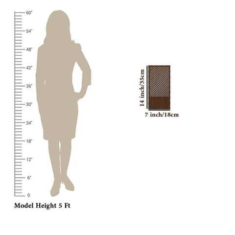 Stylish Wooden Table Lamp with Lining Pattern - Decor Mantra 