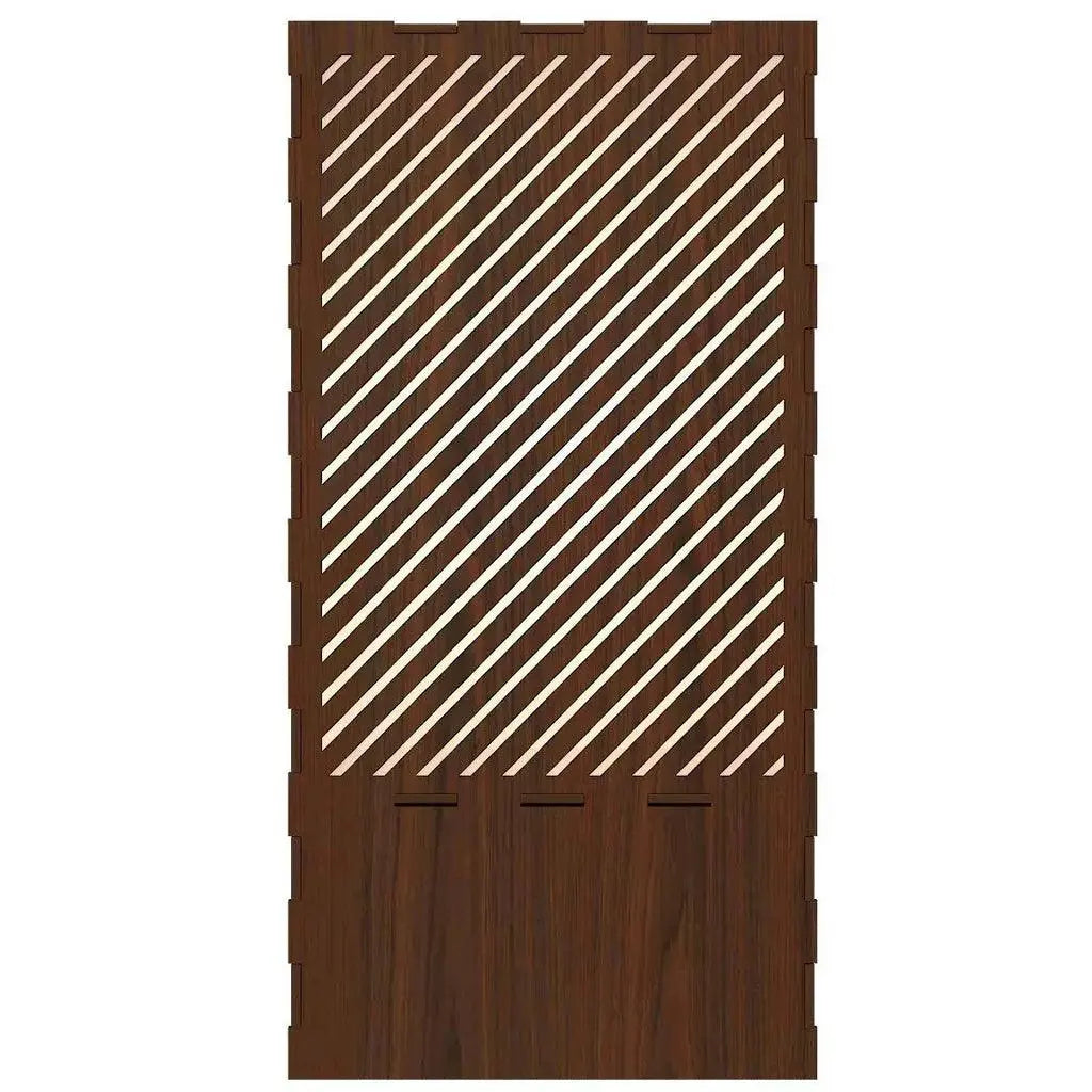 Stylish Wooden Table Lamp with Lining Pattern - Decor Mantra 