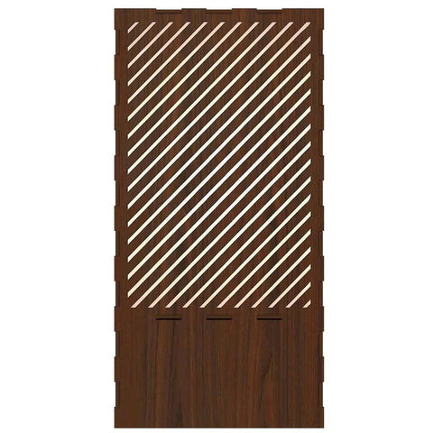 Stylish Wooden Table Lamp with Lining Pattern - Decor Mantra 