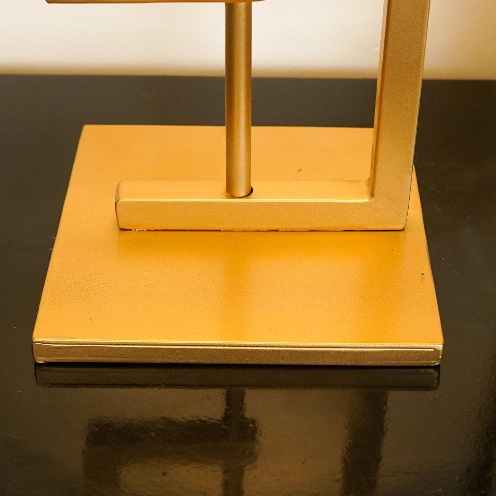 Metal Table Lamp with Golden Finish for Decor - Decor Mantra 