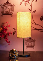Elegant Black Bedroom Lamp with Cylinder Lampshade - Decor Mantra 