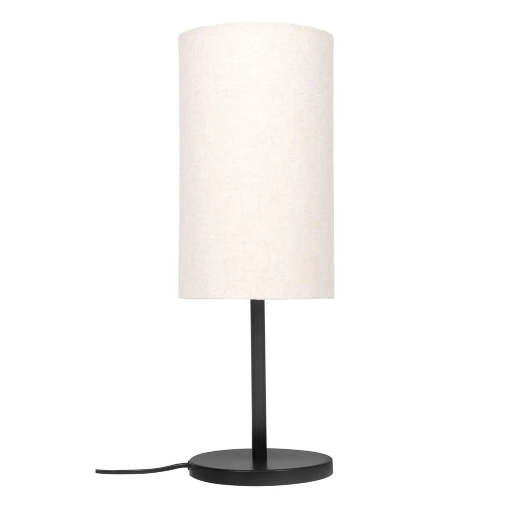 Elegant Black Bedroom Lamp with Cylinder Lampshade - Decor Mantra 