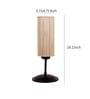 Stylish Table Lamp with Black Base and Bamboo Shade - Decor Mantra 