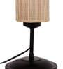 Stylish Table Lamp with Black Base and Bamboo Shade - Decor Mantra 