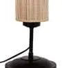 Stylish Table Lamp with Black Base and Bamboo Shade - Decor Mantra 