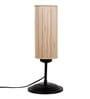 Stylish Table Lamp with Black Base and Bamboo Shade - Decor Mantra 