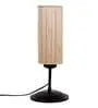 Stylish Table Lamp with Black Base and Bamboo Shade - Decor Mantra 