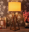 Elegant Aera Lamp with Beige Shade and Natural Base - Decor Mantra 