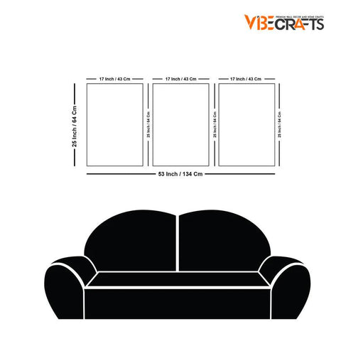 Tangled Design Floating Canvas Wall Painting Set of Three - Decor Mantra 