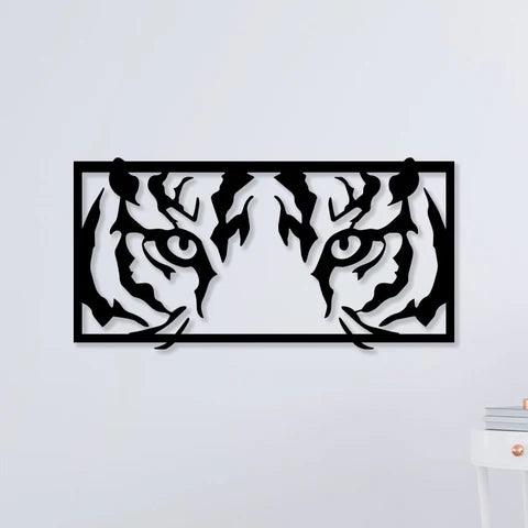 Tiger Eyes Metal Wall Art - Decor Mantra 
